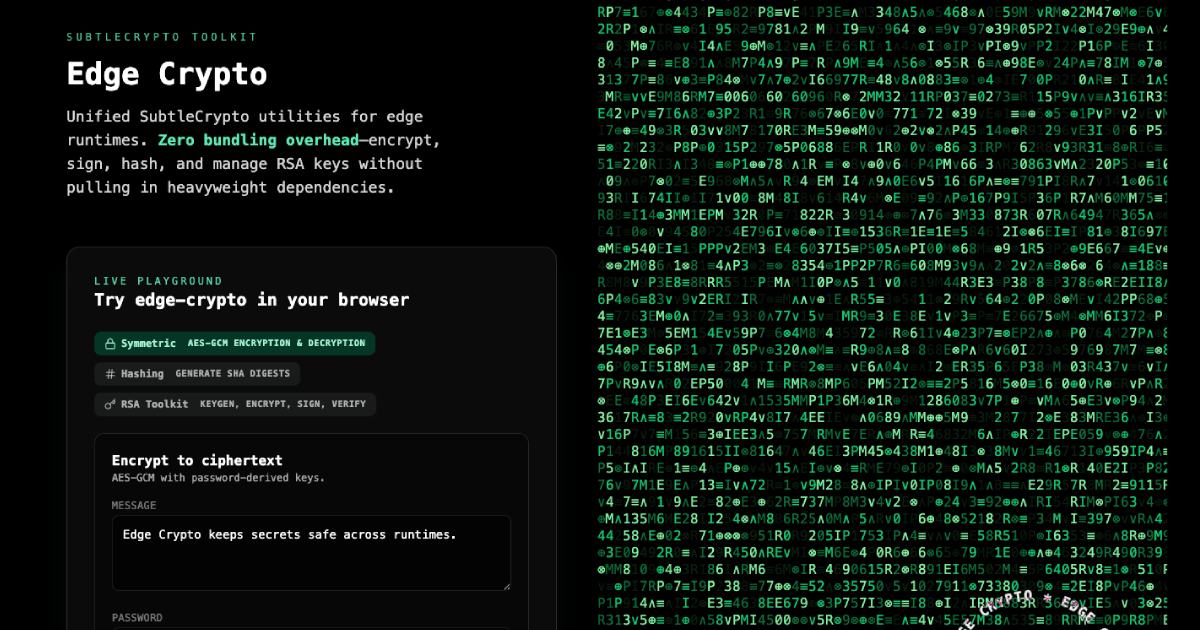 Edge Crypto
